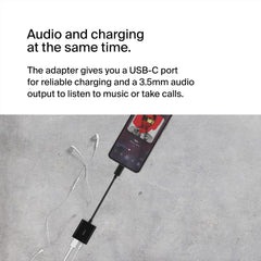 Belkin Rockstar 3.5mm Audio + USB-C Charge Adapter, USB-C Audio Adapter Compatible with iPad Pro 12.9, 11, Galaxy, Pixel, OnePlus and More