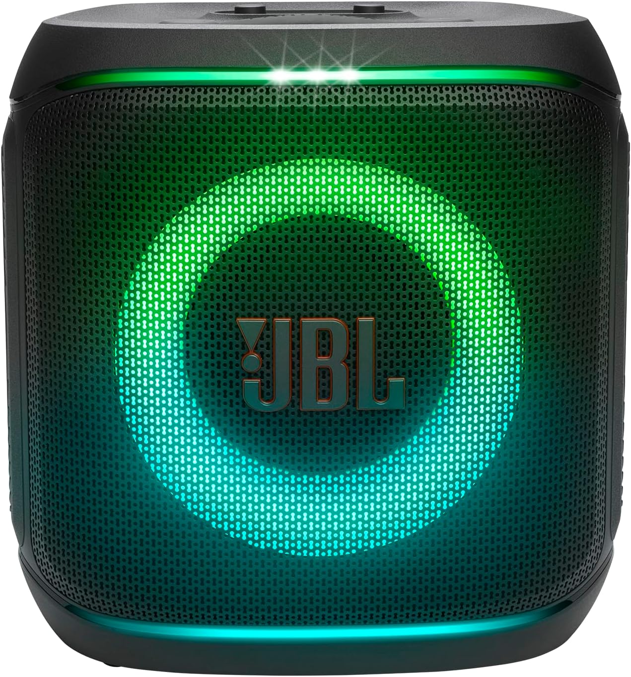 JBL PartyBox Encore 2 Portable Bluetooth Speaker with Wireless Mic and AI Boost, 15H Battery, Dynamic Lights, Auracast, Karaoke & Guitar Input, IPX4 Splashproof - JBLPBENCORE2UK