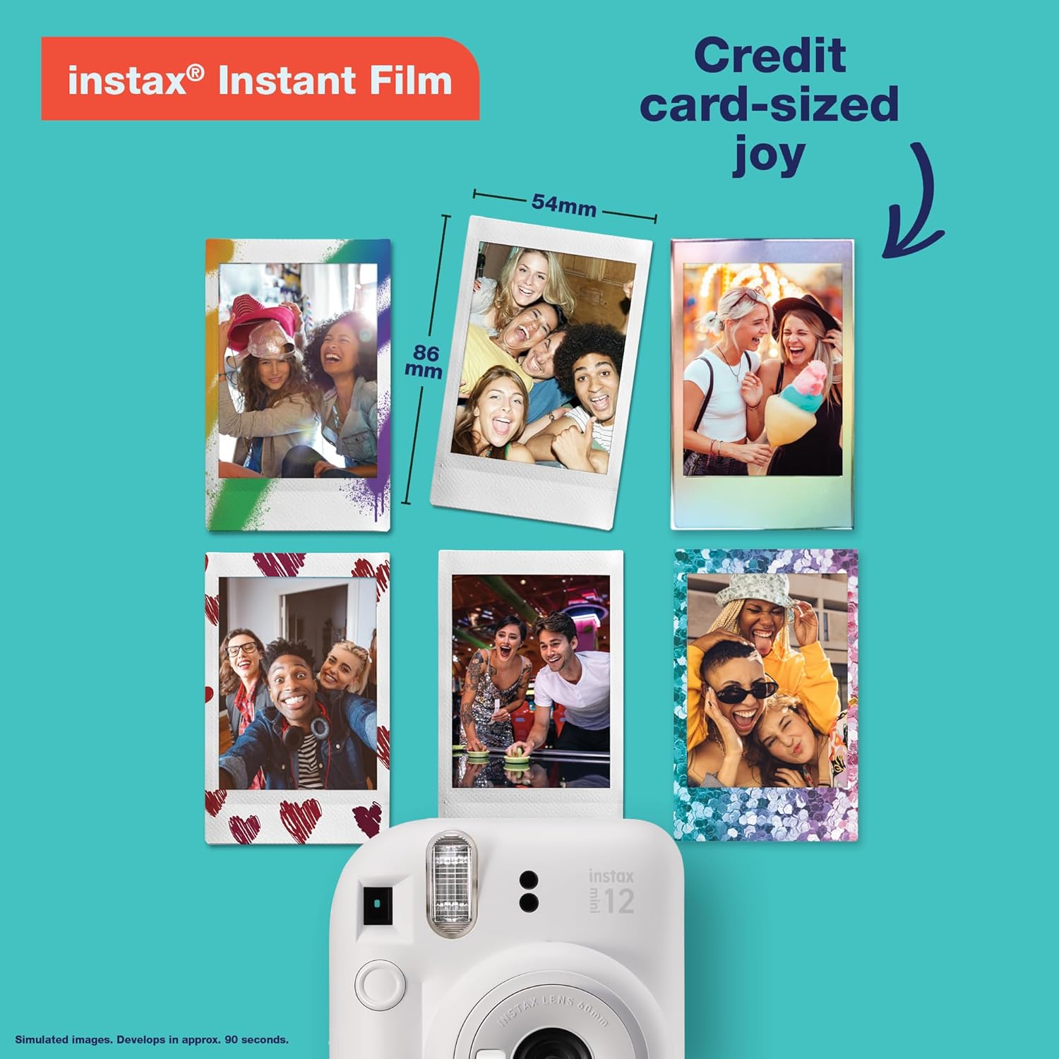 Fujifilm instax mini 12 instant camera - pastel blue