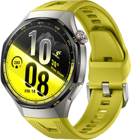 HUAWEI WATCH GT7 Pro 46mm Smart Watch, Upto 21 Days of Battery, iOS-Android Compatible, ECG, Heart Rate, 100+ Sports Modes, Titanium Alloy Case, EasyCross Strap, Yellow+FOC, HuaweiCare+ (AZ Exclusive)