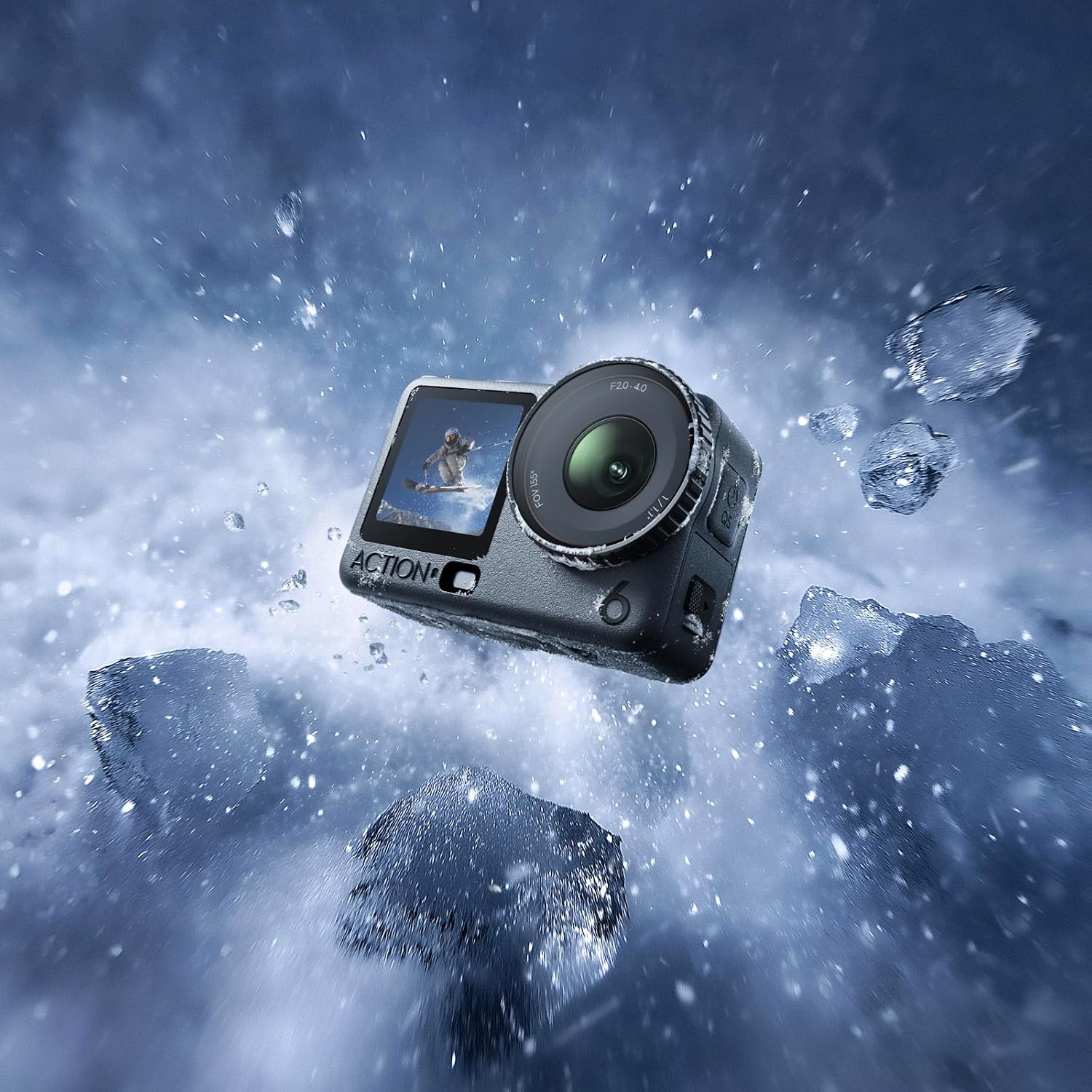 DJI Osmo Action 6 Adventure Combo, Action Camera With 1/1.1″ Square Sensor, Variable Aperture of f/2.0–f/4.0, Extended Battery Life With 3 Batteries, Action Camera 4K for Long Outdoor Filming