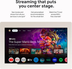 Google TV Streamer 4K - Fast Streaming Entertainment With Voice Search Remote - Watch Movies, Shows, Live TV, and Netflix in 4K HDR - Smart Home Control - 32 GB Storage - Porcelain