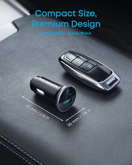 Anker USB C Car Charger Adapter, 52.5W Cigarette Lighter USB Charger, 323 Car Charger with 30W PowerIQ 3.0 Fast Charging for iPhone 17/16 Series, Samsung, Huawei, Xiaomi, Redmi, Vivo, Oppo
