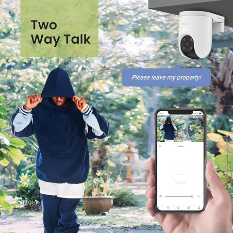 EZVIZ H8C 4G Camera, 2K Resolution, AI Powered Human Detection, Color in Night, Two Way Talk, Weatherproof Design, All SIM Support