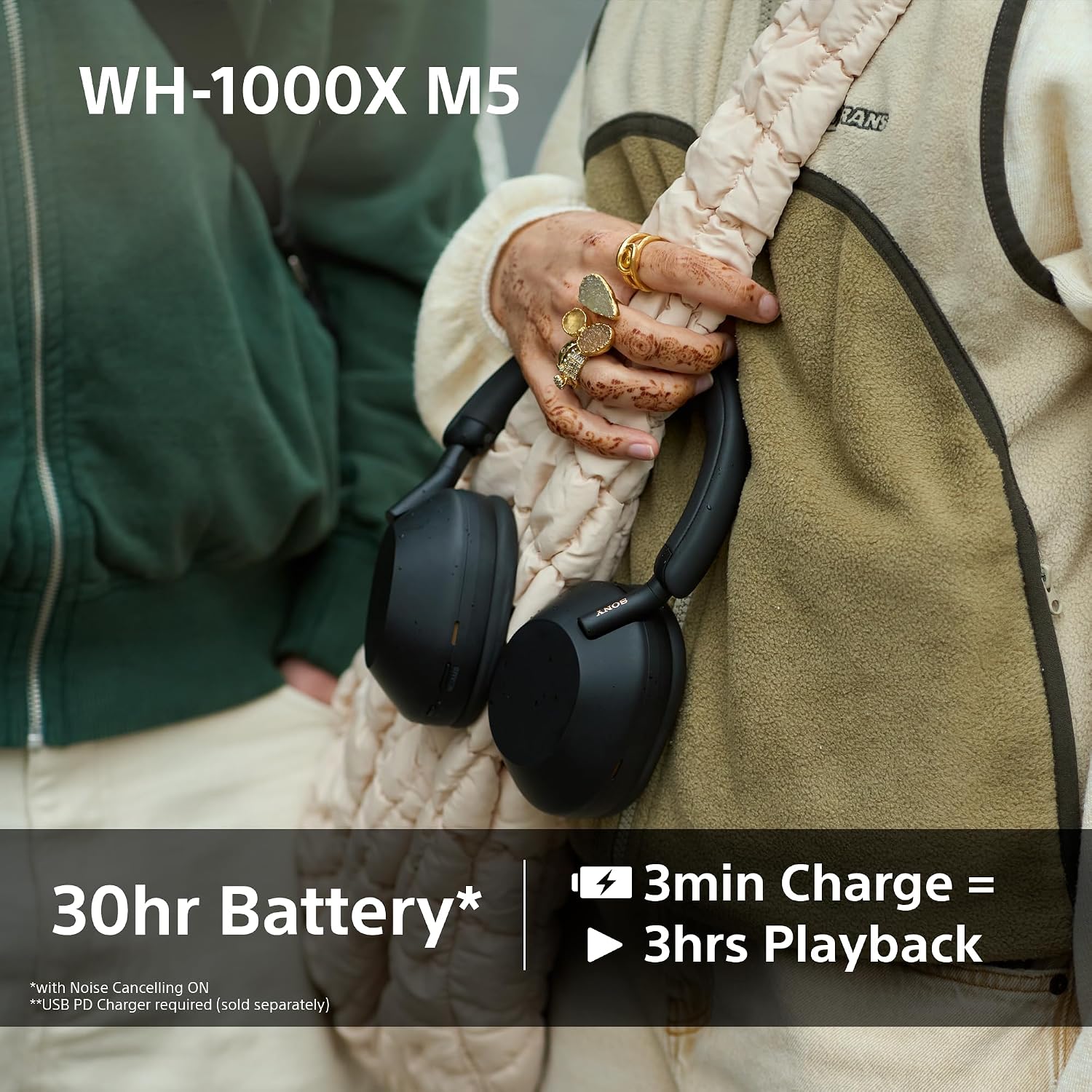 Sony WH-1000XM5 Wireless Noise Cancelling Headphones (30h Battery, Touch Sensor, Quick Charge Function, Optimised for Amazon Alexa, Headset with Microphone) Midnight Blue, Blue