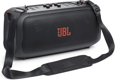 JBL Partybox Ultimate Massive party speaker with powerful sound, multi-dimensional lightshow, and splashproof design.