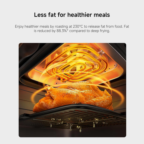 Xiaomi Dual Zone Air Fryer 10L, 2 Baskets (3.5L + 6.5L), 2700W, 6-in-1 Functions – Air Fry, Roast, Bake, Grill, Reheat, Dehydrate – Smart Sync Cooking, 101 Recipes, Dishwasher-Safe, Black