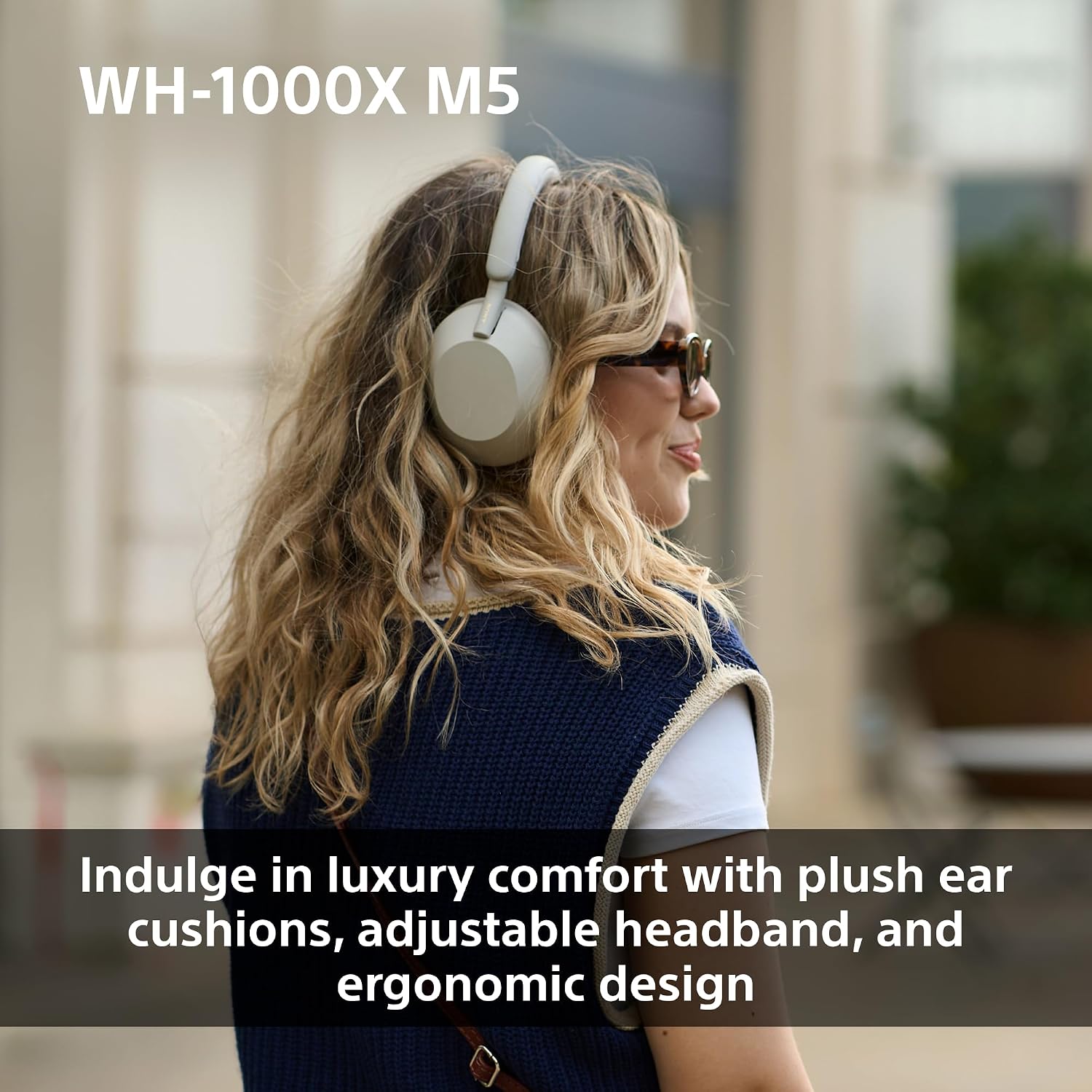 Sony WH-1000XM5 Wireless Noise Cancelling Headphones (30h Battery, Touch Sensor, Quick Charge Function, Optimised for Amazon Alexa, Headset with Microphone) Midnight Blue, Blue