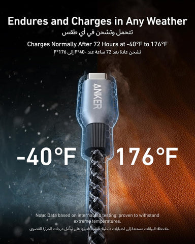 Anker Prime USB C to USB C Cable, 240W 6 ft Fast Charging USB C Cable, Upcycled-Braided Nylon with High Durability, USB 2.0 Cable for iPhone 17/16 Series, MacBook, iPad, Samsung, Huawei, Xiaomi, Vivo
