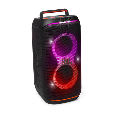 JBL Partybox Ultimate Massive party speaker with powerful sound, multi-dimensional lightshow, and splashproof design.