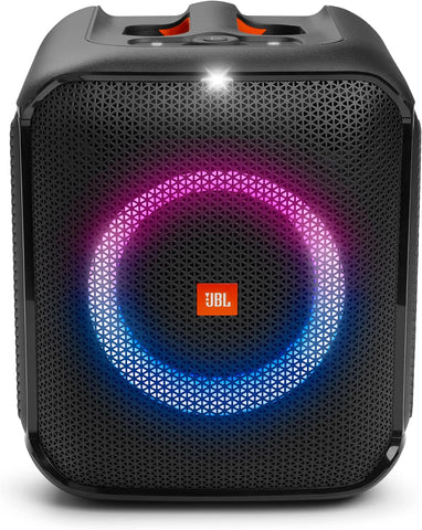 JBL Partybox Ultimate Massive party speaker with powerful sound, multi-dimensional lightshow, and splashproof design.