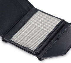 Tri-Fold Organised Wallet Flat Nappa Genuine and Smooth Leather Upper IM2021XDA0006-400-Navy Blue