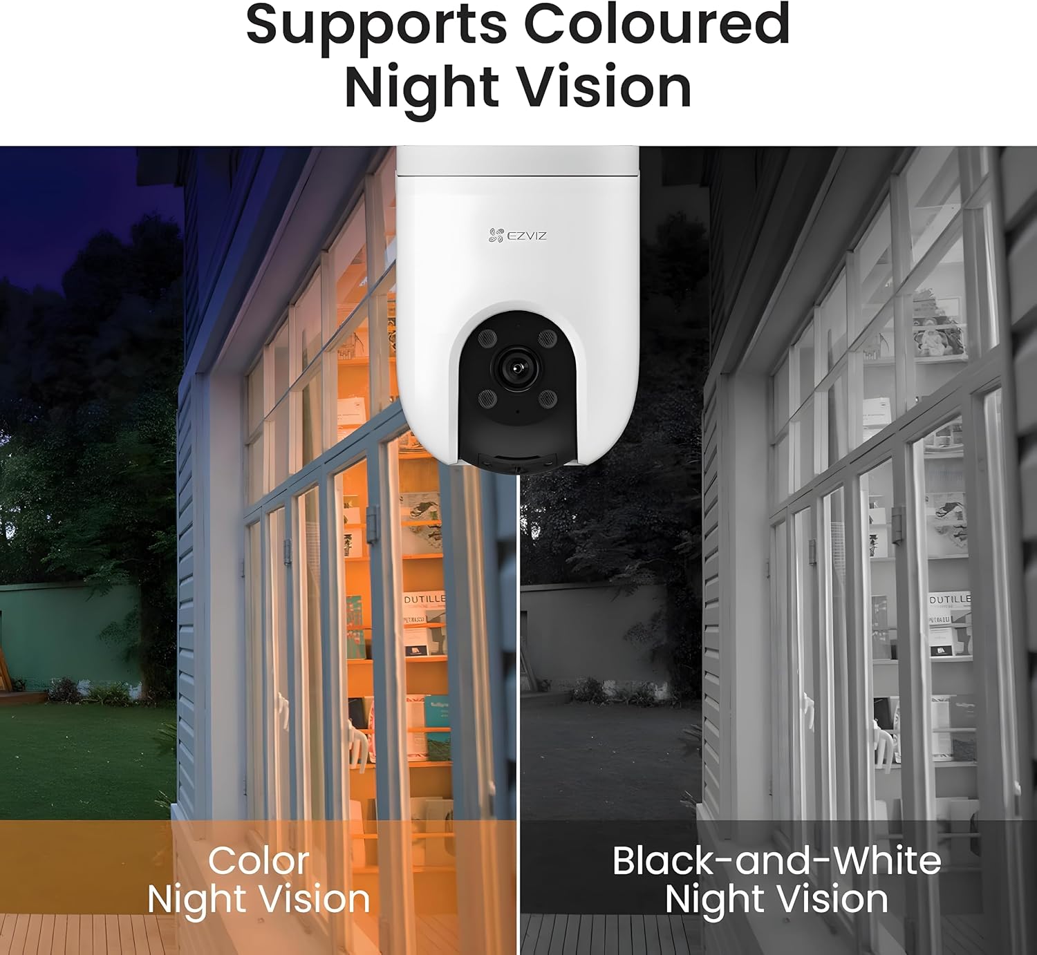 EZVIZ H8C 4G Camera, 2K Resolution, AI Powered Human Detection, Color in Night, Two Way Talk, Weatherproof Design, All SIM Support