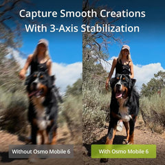OSMO Mobile 6 Smartphone Gimbal Stabilizer, 3-Axis Phone Gimbal, Built-In Extension Rod, Android and iPhone Gimbal, Vlogging Stabilizer YouTube TikTok video, UAE Version with Official Warranty Support