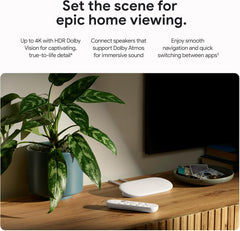 Google TV Streamer 4K - Fast Streaming Entertainment With Voice Search Remote - Watch Movies, Shows, Live TV, and Netflix in 4K HDR - Smart Home Control - 32 GB Storage - Porcelain