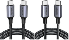 UGREEN Type C Cable 1M, 60W Laptop Compatible USB C Fast Charging Cable | Laptop&Phones Fast Charging,240Mbps data sync,Durable nylon braided usb c cable,Certified safe battery protection