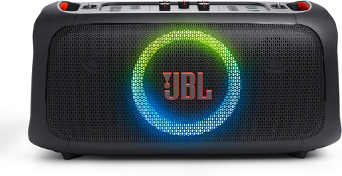 JBL Partybox Ultimate Massive party speaker with powerful sound, multi-dimensional lightshow, and splashproof design.