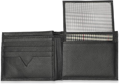 Bi-Fold Organised Wallet Flat Nappa Genuine and Smooth Leather Upper IM2021XDA0007-001-Black