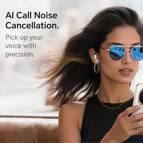 HONOR Earbuds 4 with AI Translation, 50dB Adaptive ANC, 46H Battery Life, Dual Drivers(11mm+6mm), 3-Mic AI Call Noise Reduction, IP54 Water Resistant, Pearl White