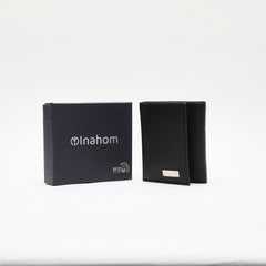 Tri-Fold Organised Wallet Flat Nappa Genuine and Smooth Leather Upper IM2021XDA0005-001-Black