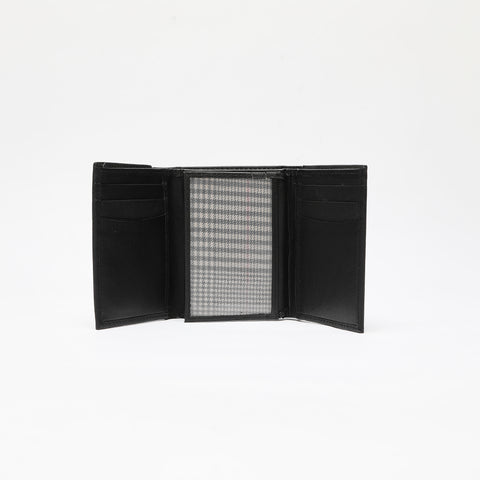 Tri-Fold Organised Wallet Flat Nappa Genuine and Smooth Leather Upper IM2021XDA0005-001-Black