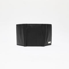 Tri-Fold Organised Wallet Flat Nappa Genuine and Smooth Leather Upper IM2021XDA0005-001-Black