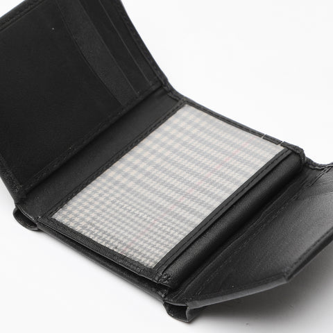 Tri-Fold Organised Wallet Flat Nappa Genuine and Smooth Leather Upper IM2021XDA0005-001-Black