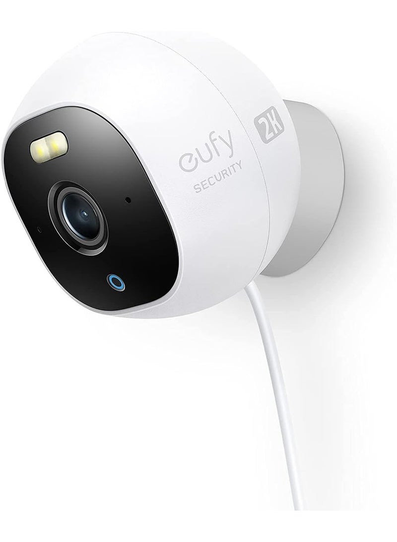 Security Solo OutdoorCam, All-in-One Outdoor Security Camera with 2K Resolution, Spotlight, Color Night Vision, No Monthly Fees, Wired Camera, Security Camera Outdoor, IP67 Weatherproof