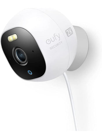 Security Solo OutdoorCam, All-in-One Outdoor Security Camera with 2K Resolution, Spotlight, Color Night Vision, No Monthly Fees, Wired Camera, Security Camera Outdoor, IP67 Weatherproof