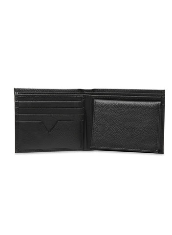 Inahom Inahom Bi-Fold Organised Wallet Flat Nappa Genuine and Smooth Leather Upper IM2021XDA0007-001-Black