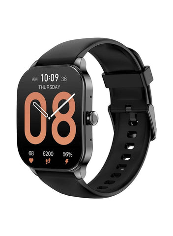 Pop 3s Ultra-large 1.96" HD AMOLED Display,Fashionable Curved & Metallic Design With Bluetooth Phone Calls Black