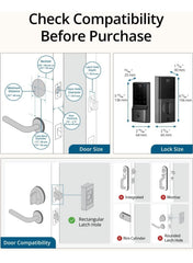 eufy eufy Security Smart Lock C210, 5-in-1 Keyless Entry Door Lock, Built-in WiFi Deadbolt, Smart Door Lock, No Bridge Required, Easy Installation, Touchscreen Keypad, App Remote Control, BHMA Cert | Best Price UAE | Dubai, Abu Dhabi