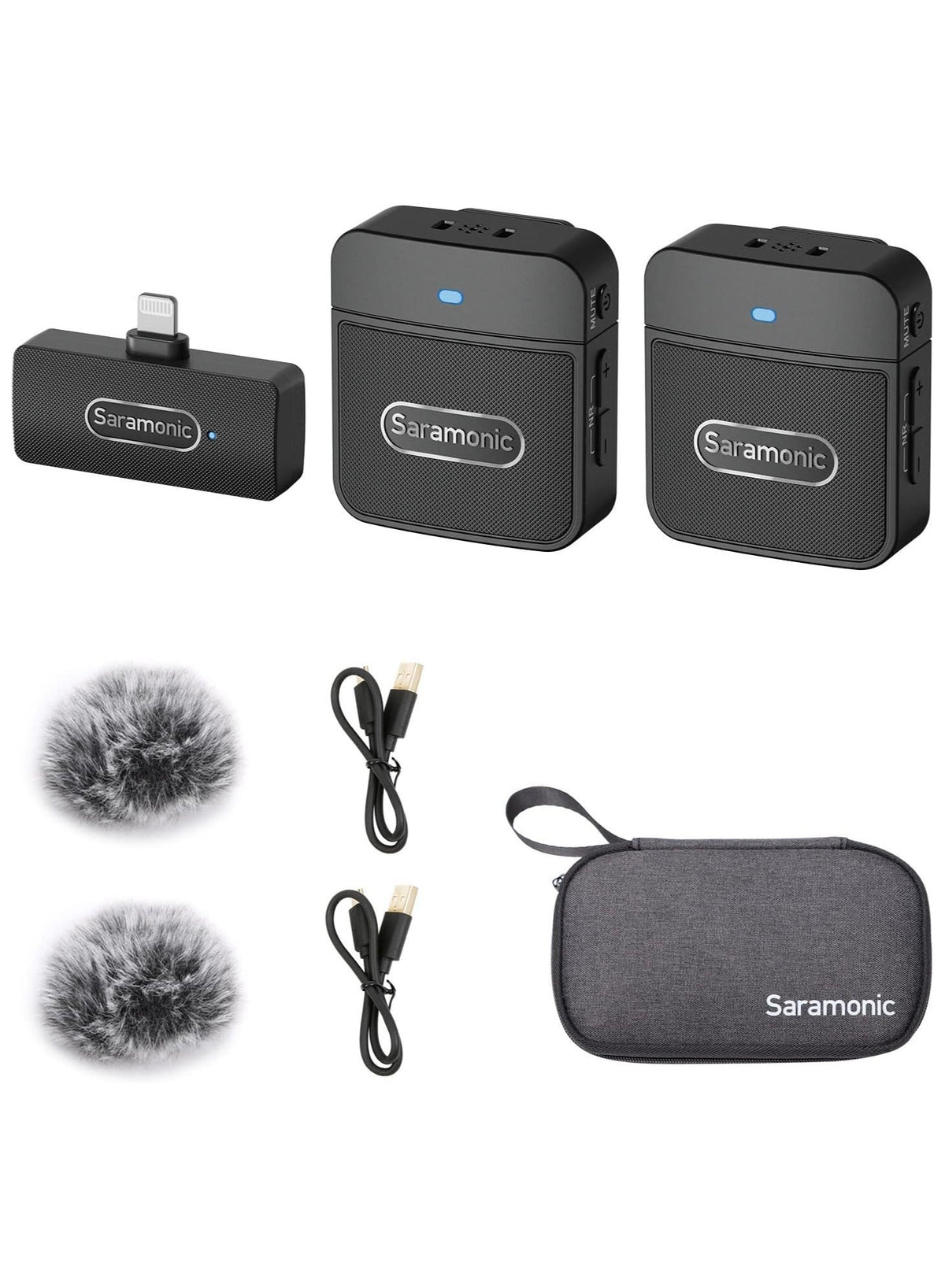 Saramonic Blink100 B4 Wireless Lavalier Microphones for iPhone iPad 2.4GHz Plug & Play Lapel Clip-on Mic With Noise