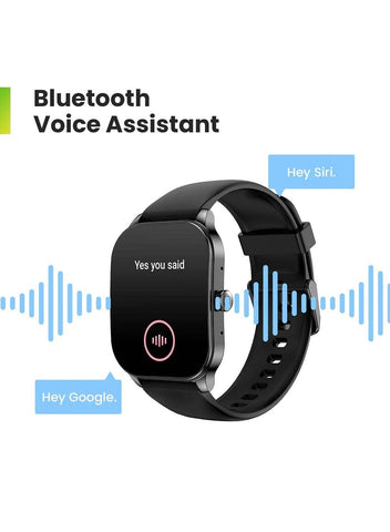 Pop 3s Ultra-large 1.96" HD AMOLED Display,Fashionable Curved & Metallic Design With Bluetooth Phone Calls Black