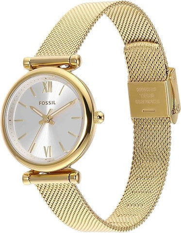 Fossil Carlie Analog White Dial Women's Watch-ES5251SET