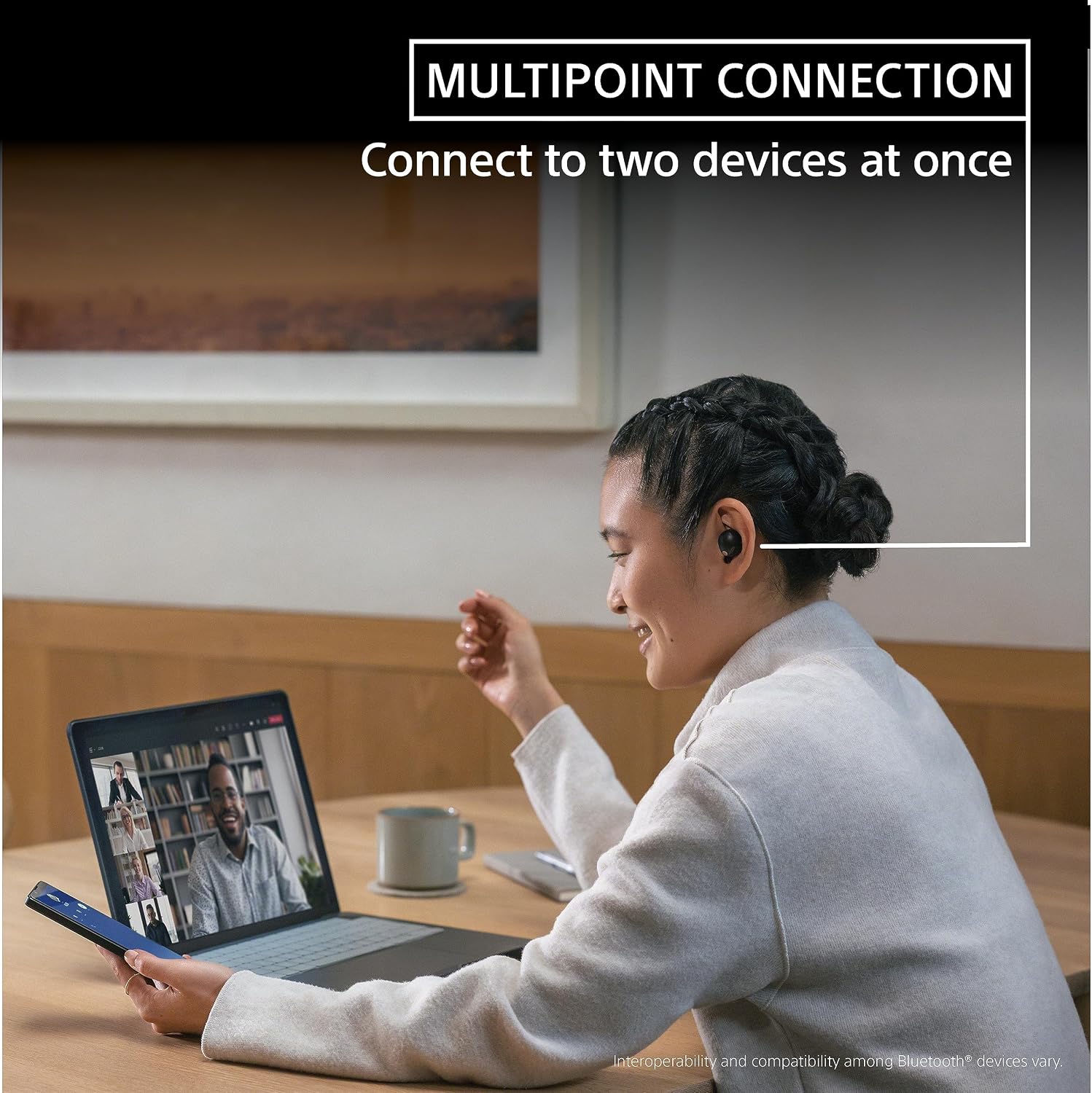Sony WF-1000XM5 The Best Truly Wireless Noise Cancelling Earbuds, Hi-Res Audio, 24 hours battery life, Multipoint Connection, IPX4 Water Resistance, Black, UAE Version - 1-Year warranty