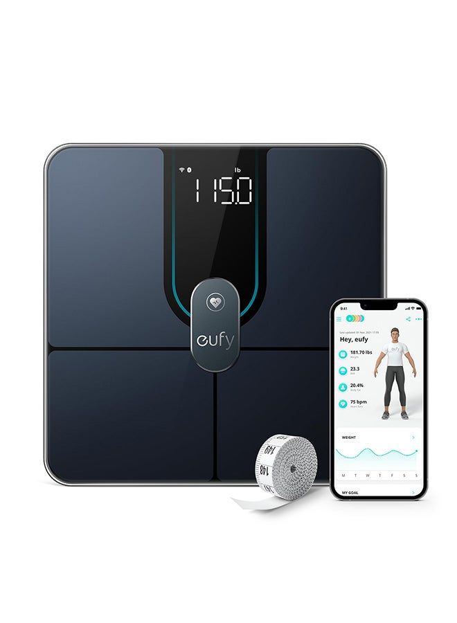 eufy Smart Scale P2 Pro Weight Scale With Wi-Fi Bluetooth 16 Measurements Including Heart Rate Body Fat Bmi Muscle And Bone Mass 3D Virtual Body Mode 50 G/0.1 Lb | Best Price UAE | Dubai, Abu Dhabi
