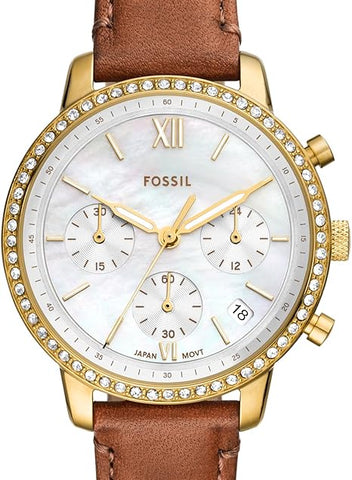 Fossil Neutra Women's Watch with Chronograph Display and Stainless Steel Bracelet or Leather Band