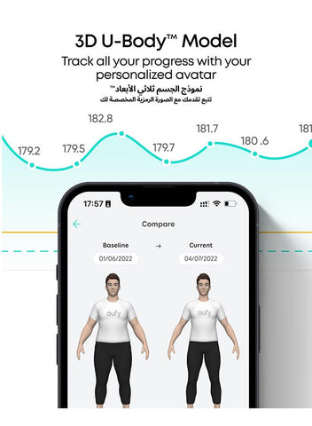 eufy Smart Scale P2 Pro Weight Scale With Wi-Fi Bluetooth 16 Measurements Including Heart Rate Body Fat Bmi Muscle And Bone Mass 3D Virtual Body Mode 50 G/0.1 Lb | Best Price UAE | Dubai, Abu Dhabi