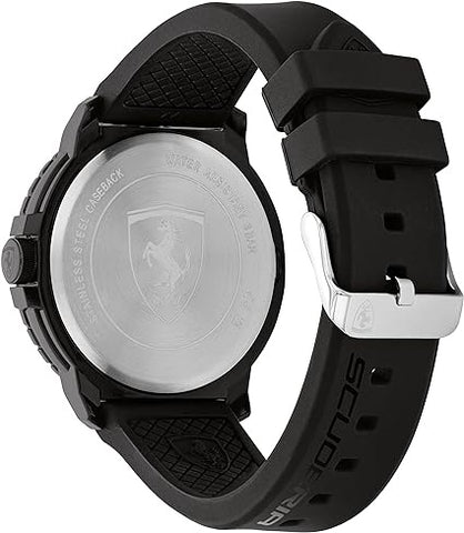 SCUDERIA FERRARI FORZA EVO MEN's BLACK DIAL, BLACK SILICONE WATCH - 0830903