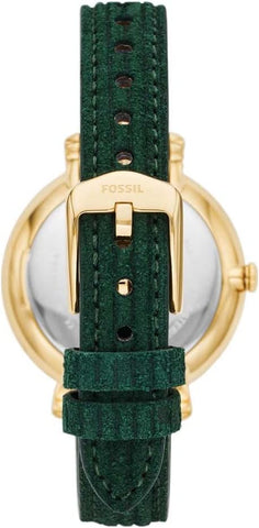 Fossil Women's Analogue Quartz Watch with Leather Strap ES5244, Green, strap