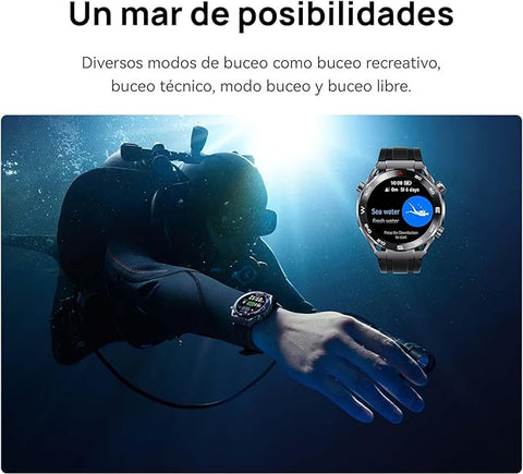 HUAWEI WATCH Ultimate, 1.5-inch AMOLED watch dial, zircon-based liquid metal, nano-tech ceramic bezel, 100-metre water resistance, 14-day battery life, compatible with Android & iOS, Black