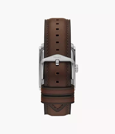 Fossil Carraway Three-Hand Brown Leather Watch - FS6012