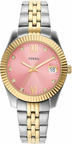 Fossil Scarlette Mini Three-Hand Date Stainless Steel Watch - ES5061