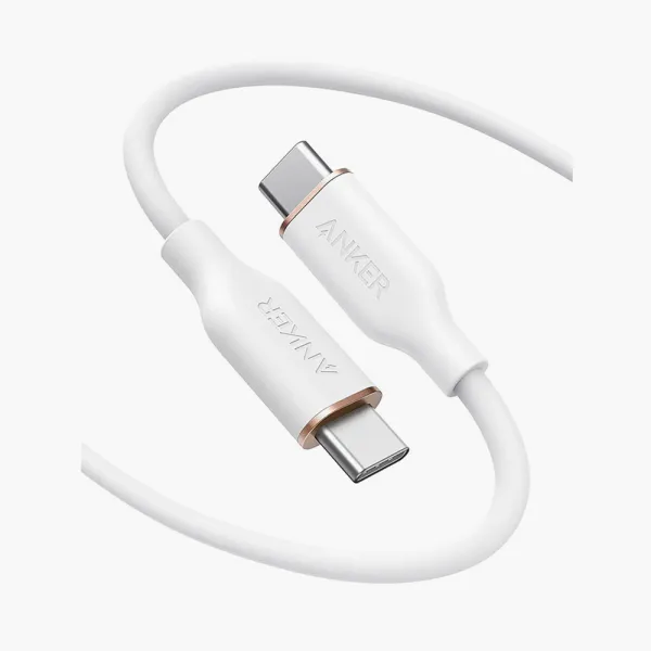 Anker USB-C to USB-C Cable, 643 Cable 100W 6ft, USB 2.0 Type C Charging Cable Fast Charge for MacBook Pro 2020, iPad Pro 2020, iPad Air 4, iPad Mini 6, Galaxy S21, Pixel, Switch (Cloud White)