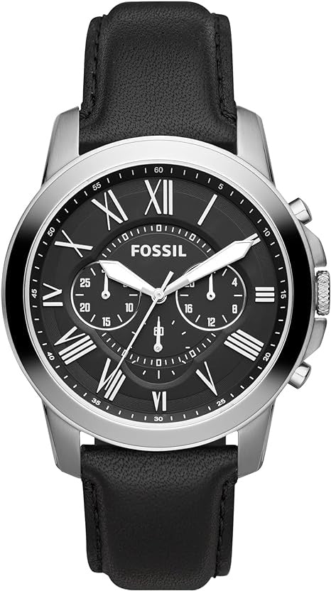 Fossil Leather Mens Quartz Watch