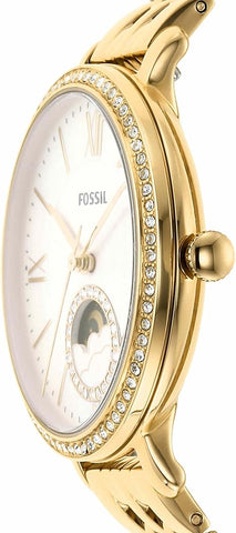 Fossil Women's Jacqueline Stainless Steel Multifunction Watch, Gold Moonphase, One Size, Jacqueline Multifunction Stainless Steel Watch - ES5167