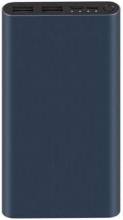 Xiaomi Mi 10000 Mah Powerbank 3 Type C [Quick Charge 18W Qc3.0 Usb-C Dual Output, Fast Charging] - Charge Smartphones, Tablets, Headphones, Smart Watches & Action Cam - Black, Vxn4274Gl