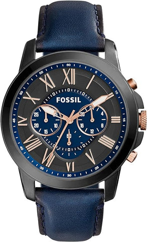 Fossil Leather Mens Quartz Watch