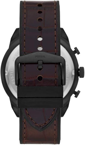 Fossil Bronson Men's Watch with Stainless Steel Bracelet or Genuine Leather Band, Chronograph or Three-Hand Analog Display